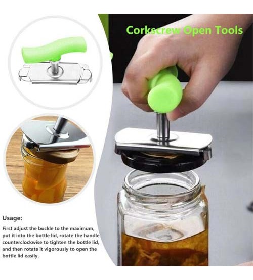 Creative Can Opener Jar Bottle Adjustable Hand Manual Kitchen Tool